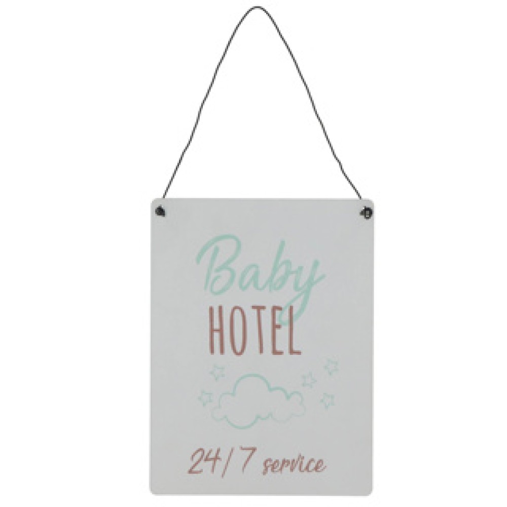 Wandversiering baby hotel 2 assorti 15x20 cm (assortiment – willekeurige uitvoering)