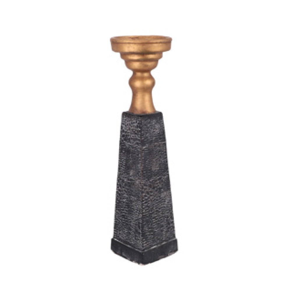PTMD kandelaar Laya goud-zwart 45 cm