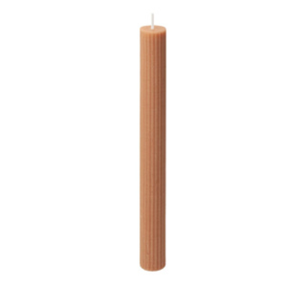 Spaas ribbed diner kaars 10 uur - Beige