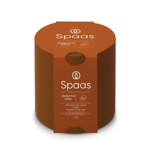 Spaas Glow Geurkaars 2-wiek 55u - Delightful Dawn