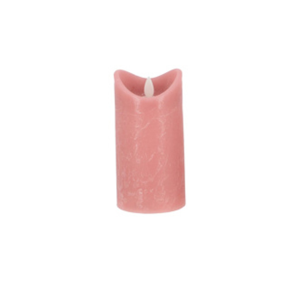 Daily home led candle 7,5x15 cm pink