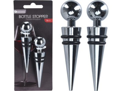 Flessenstopper metaal set van