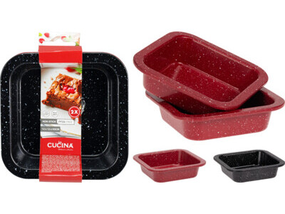 Bakvorm staal 12x12cm set 2sts