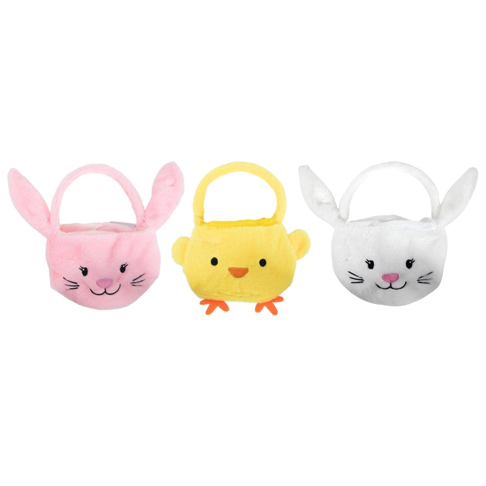 Basket Easter Teddy 15x22cm 3 assorted (assorted random version)