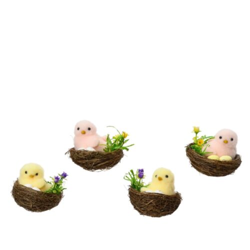 Kuiken in nest foam 4 assorti pasen (assortiment – willekeurige uitvoering)