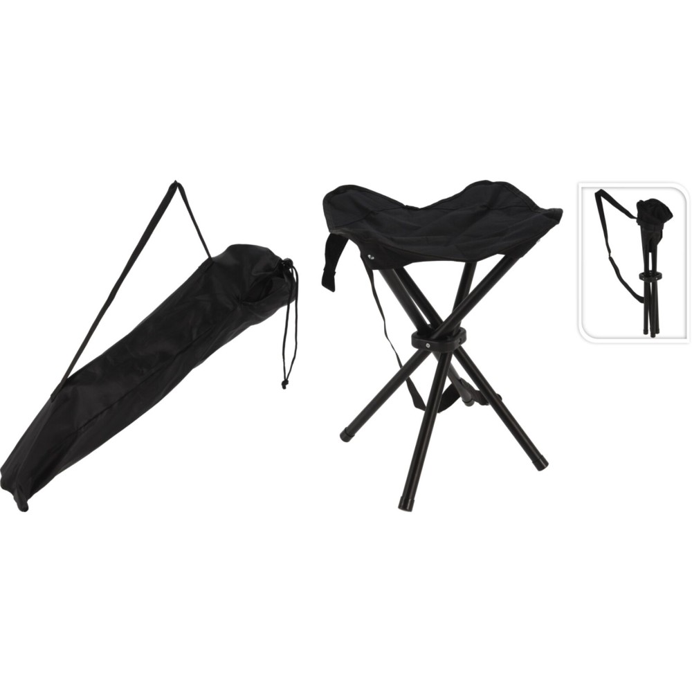 Folding stool fishertoel quadruped black
