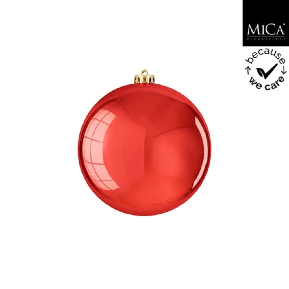 Ball unbreakable red shiny - d15cm