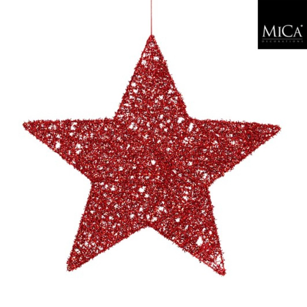 Star hanging red - d40cm