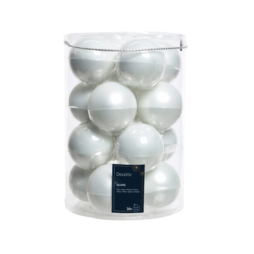 Christmas balls glass enamel, matt mixdia8cm