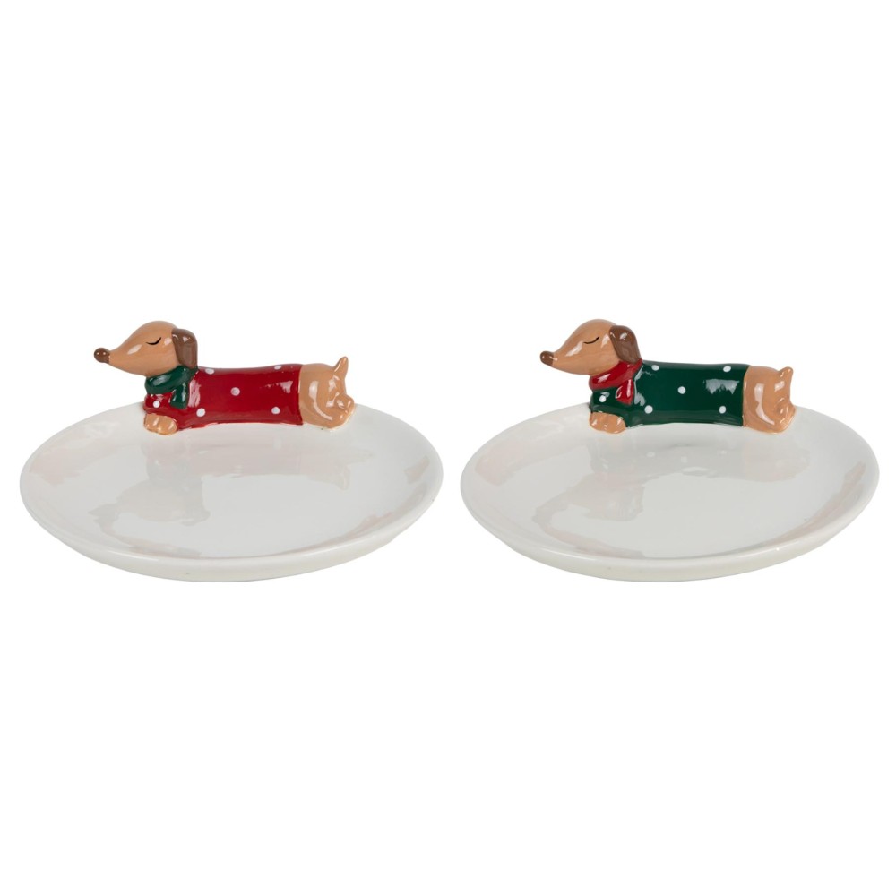Bord Teckel Ø15cm 2 assorti (assortiment – willekeurige uitvoering)