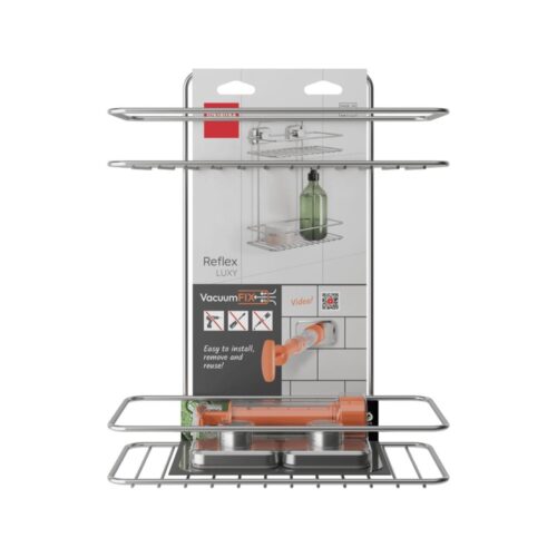 Bathroom rack rectangular vacuum fix 26x13x35 cm