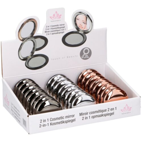 Opmaakspiegel 6,5 cm 3 assorti (assortiment – willekeurige uitvoering)