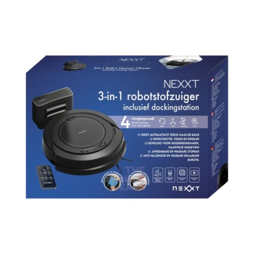Nexxt 3-in-1 Robot vacuum cleaner with docking station