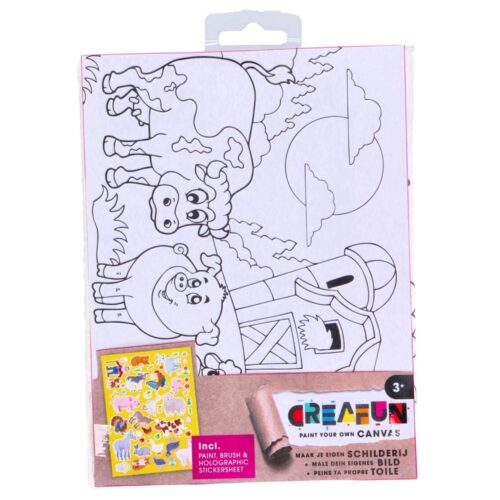 Creafun schilderen op canvas met stickers 6-delig