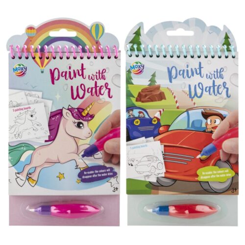 Schilderen met Water 5 Pagina's Inclusief Pen 2 As (assortiment – willekeurige uitvoering)