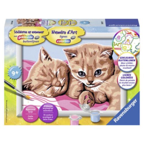 Ravensburger Painting by Number cat/rabbit/ puppy/horse assorti (range .)