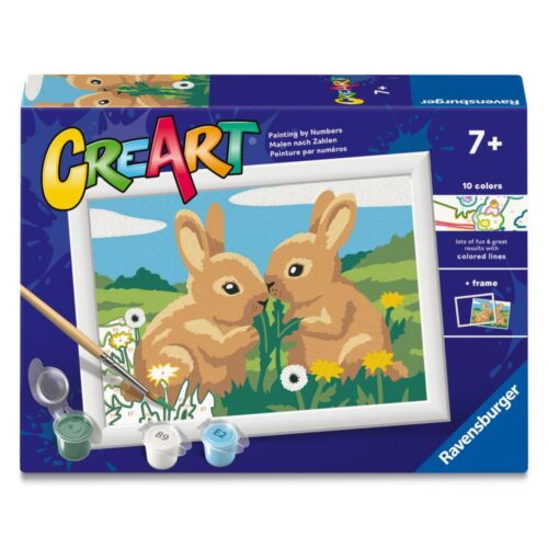 Ravensburger Creart schilderen op nummer vrolijke konijnenvriendjes