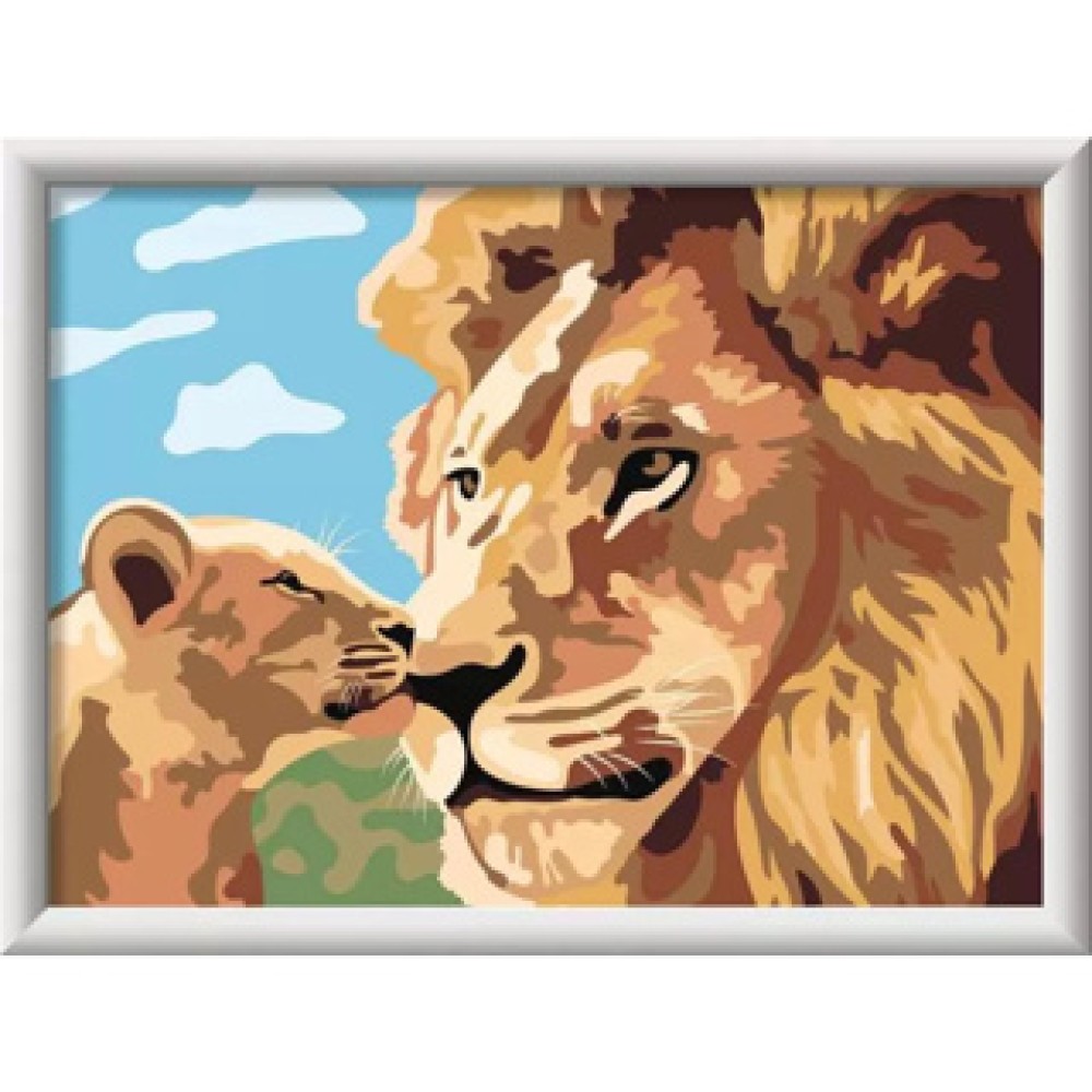 Ravensburger Creart leeuw met baby schilderen op nummer