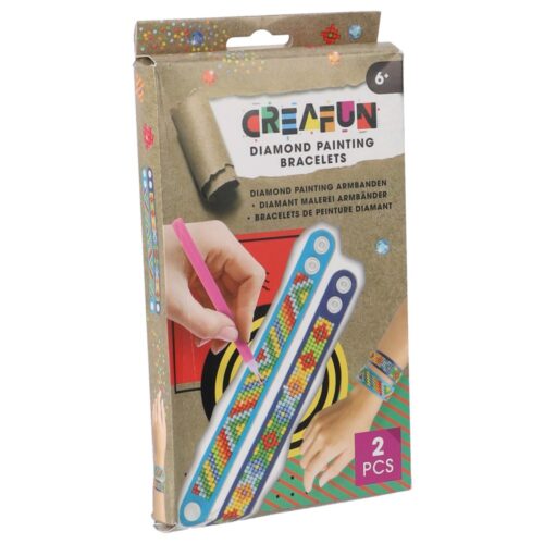 Creafun diamond painting bracelets 2 pieces assorti (range of random designs))