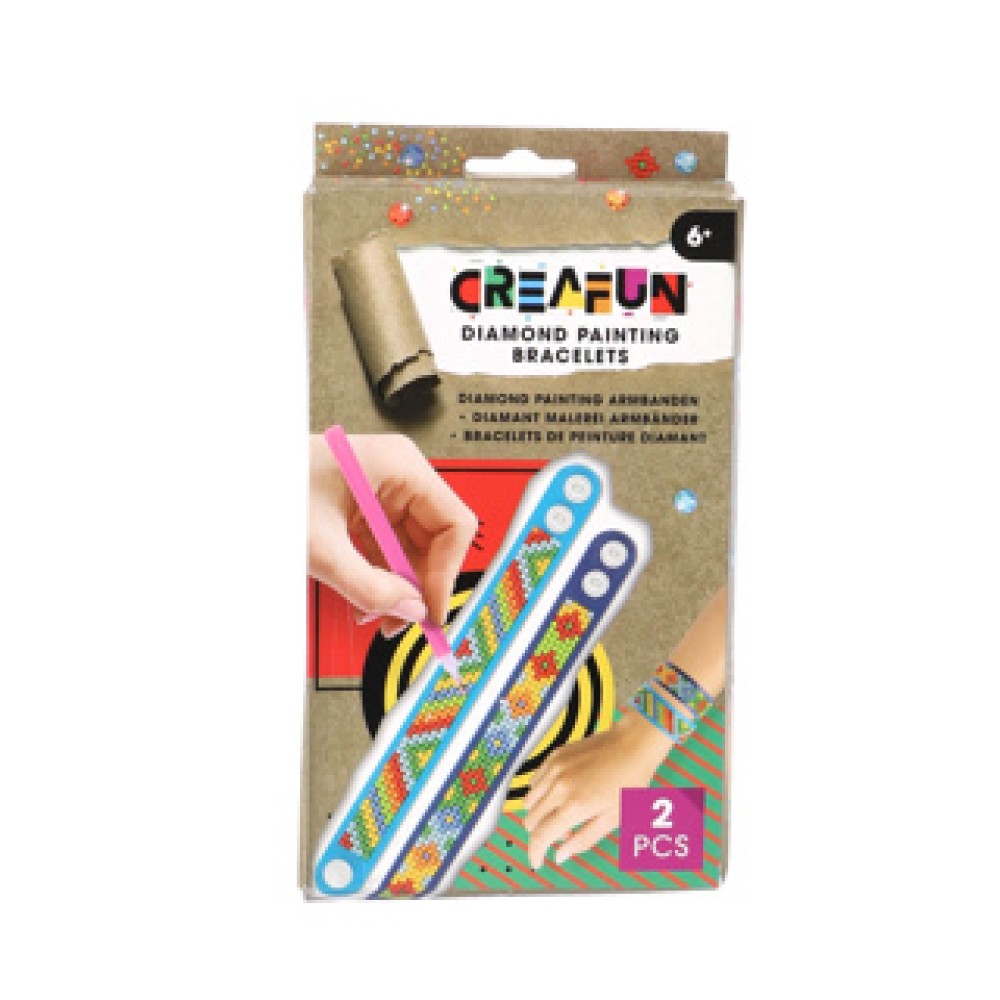Creafun diamond painting bracelets 2 pieces assorti (range of random designs))