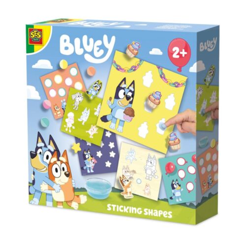 Ses vormen plakken Bluey
