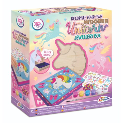 Jewelry box unicorn make wood