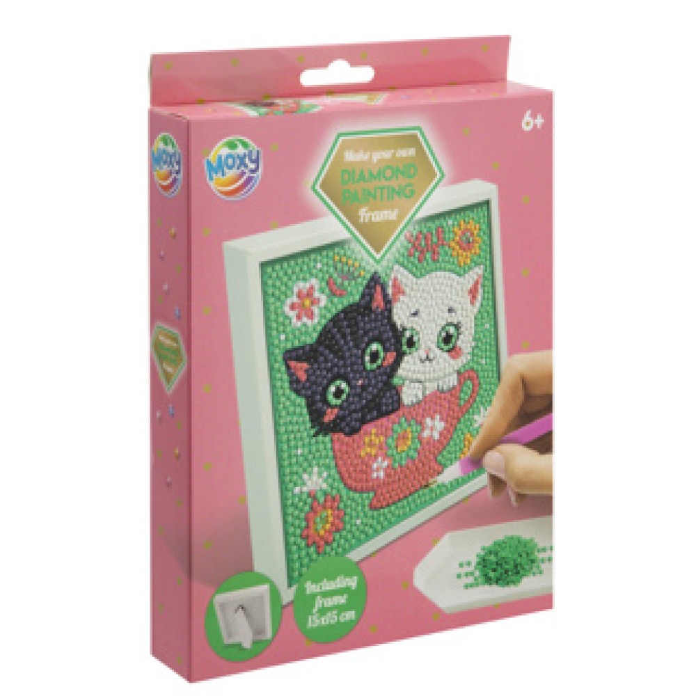 Diamond paint including frame 15x15 cm 2 assorti (range of random version))