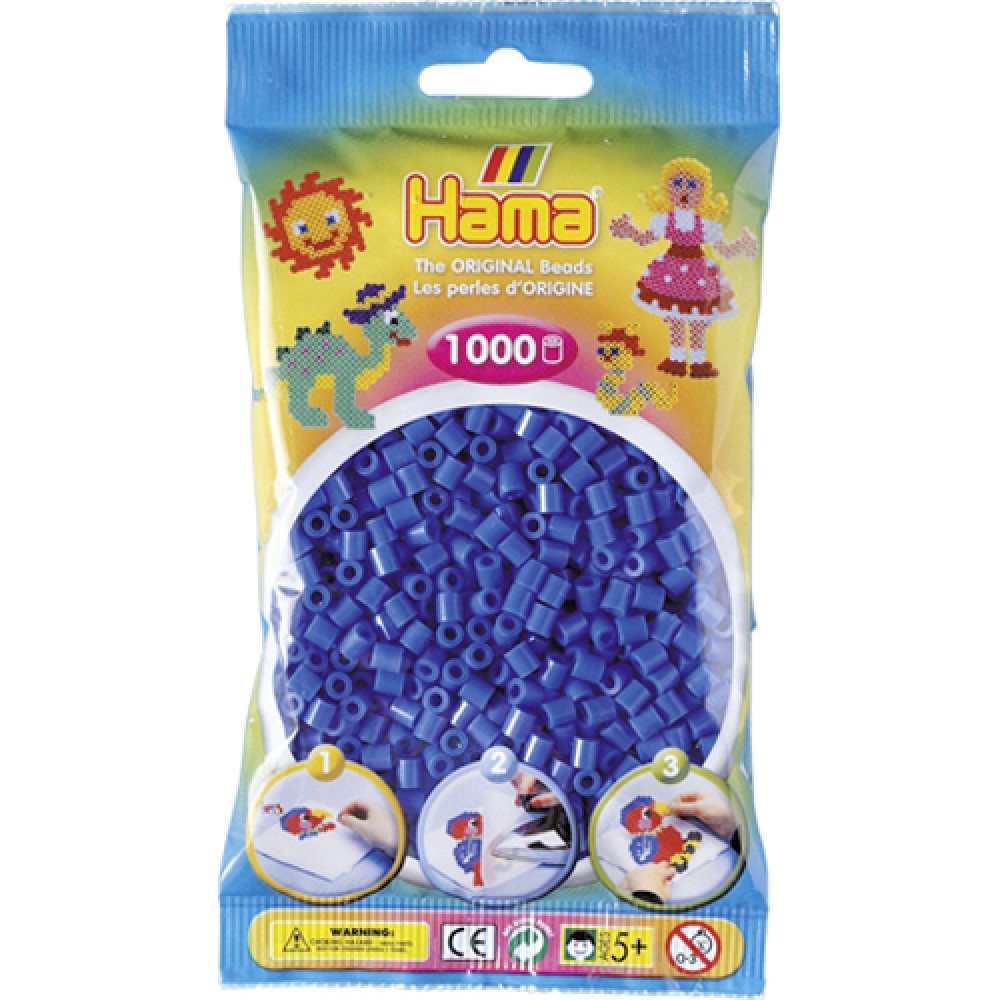 Hama String beads 1000 Pieces of light blue