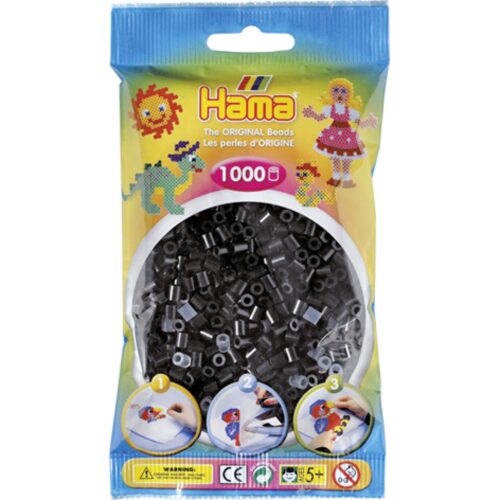 Hama String beads 1000 Pieces of Black