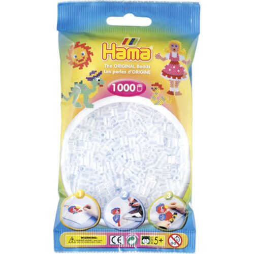 Hama String beads 1000 Pieces Transparent