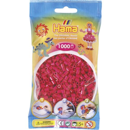 Hama String beads 1000 Pieces of Dark pink