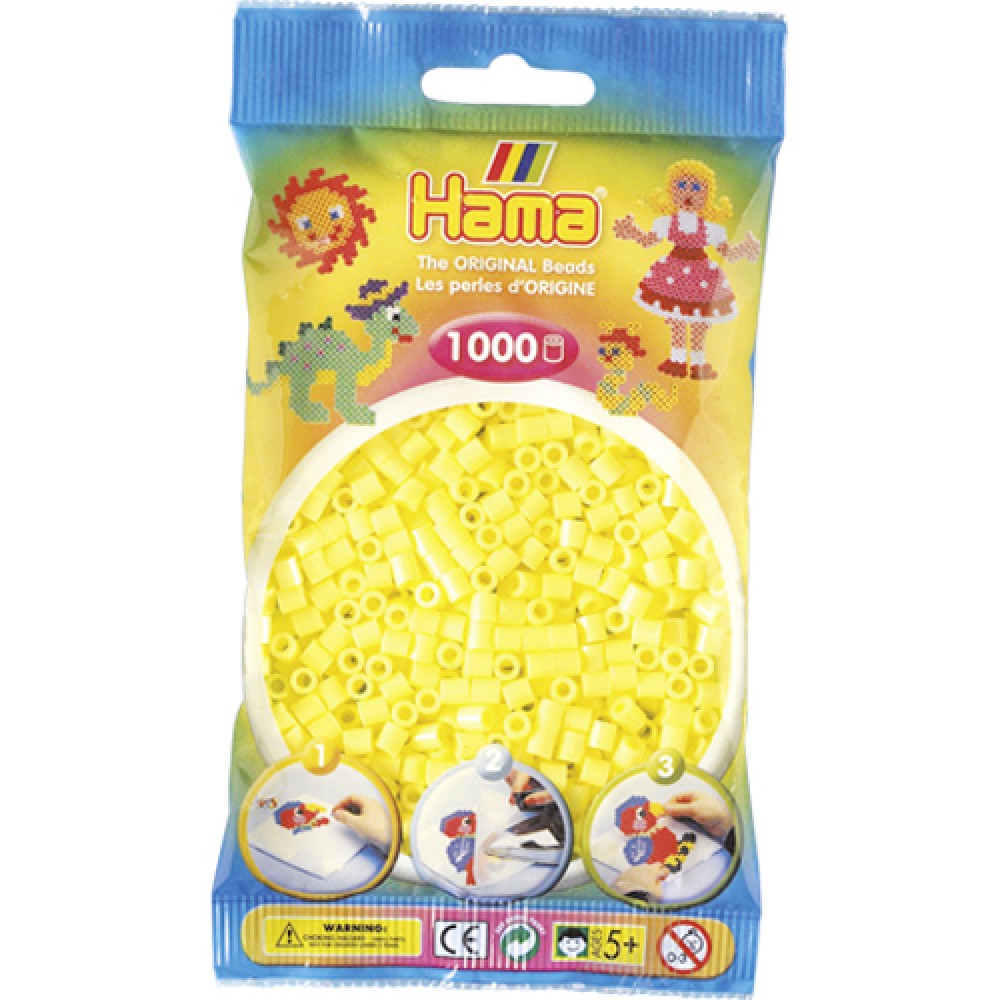 Hama String beads 1000 Pieces of Yellow Pastel