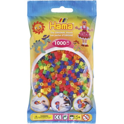 Hama String beads 1000 Pieces Neon Assorti 1 (range of random version))