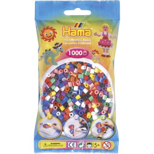 Hama String beads 1000 Pieces Primary Colors