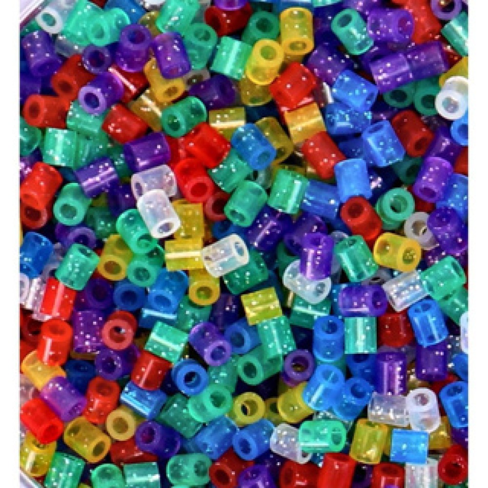 Hama String beads Ton With 9000 Pieces Glitter Transparent - Image 2