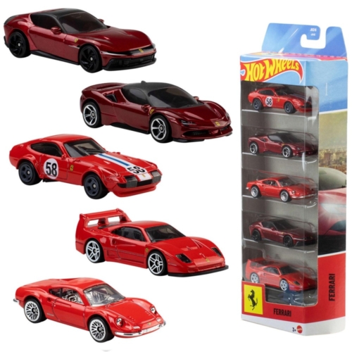 Hot Wheels diecast Ferrari 5-pack