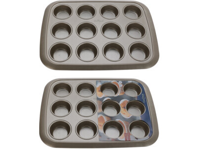 Muffin pan staal 12 muffins 39