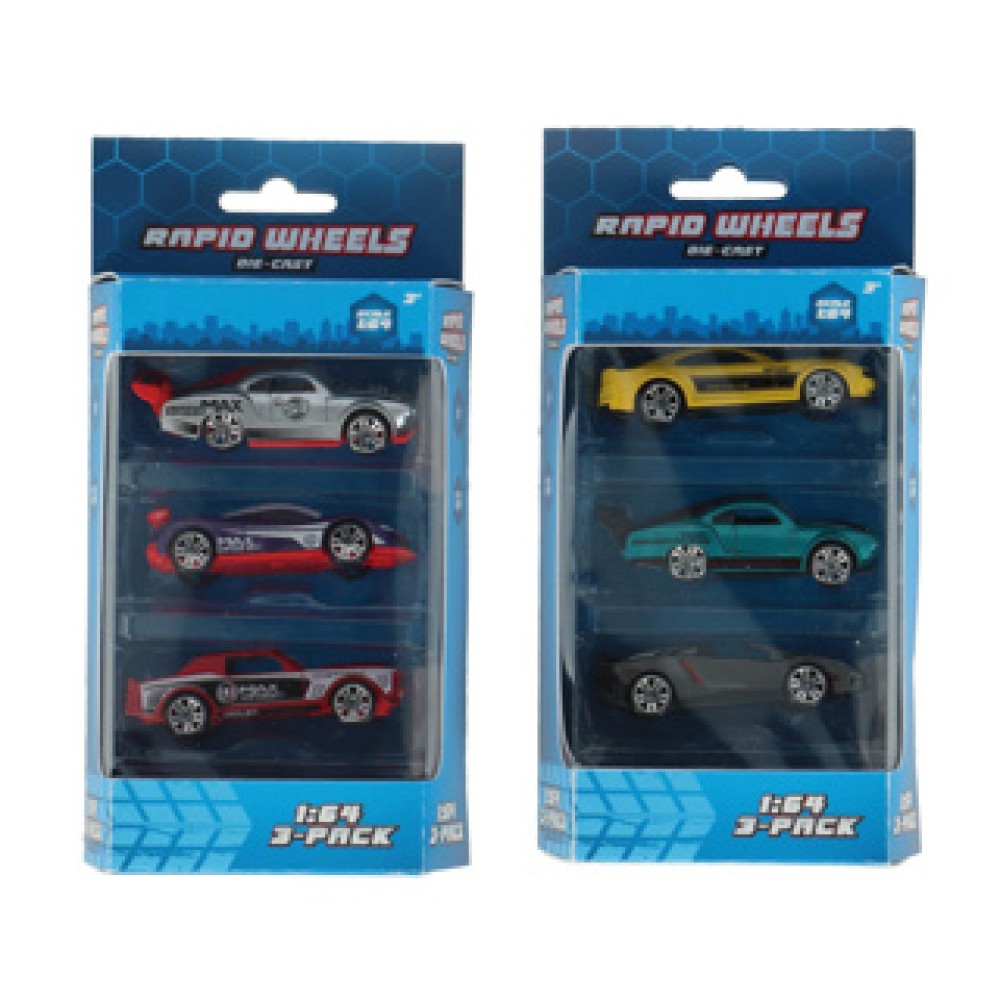 Rapid Wheels Auto die cast 3 pack assorti (series of random version))