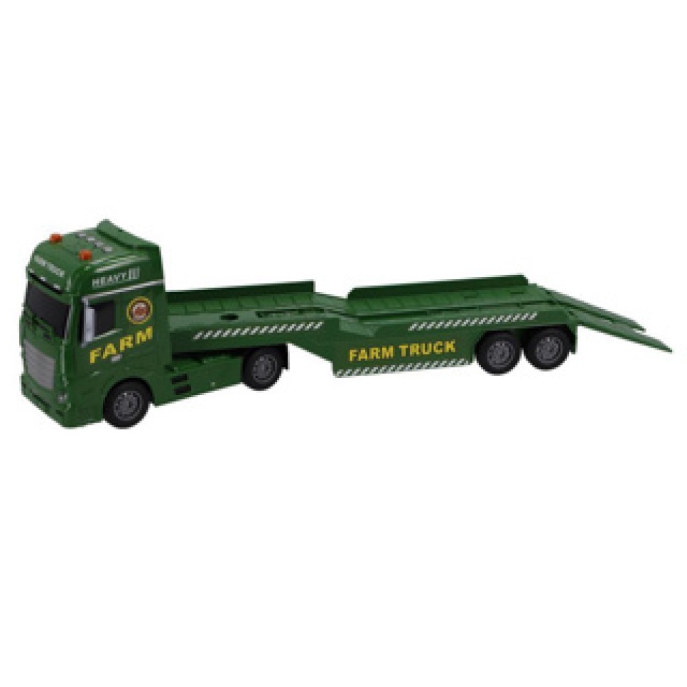 Rapid Wheels Autotransporter met 2 tractoren met licht en geluid en frictie