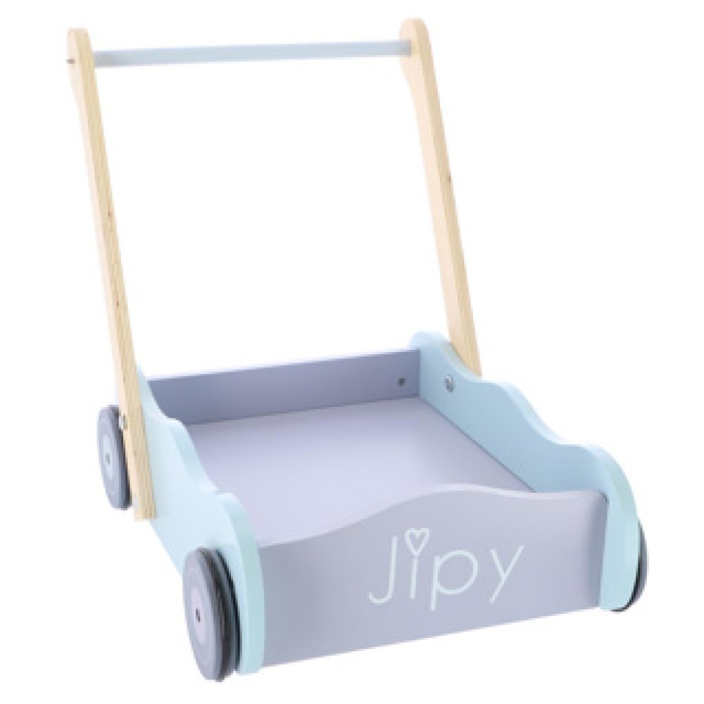 Jipy Wooden Block Cart With Blocks Wood Uni