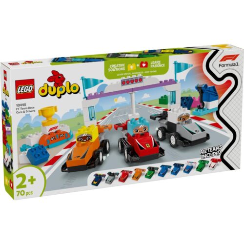 LEGO 10445 DUPLO F1 team racing cars and drivers