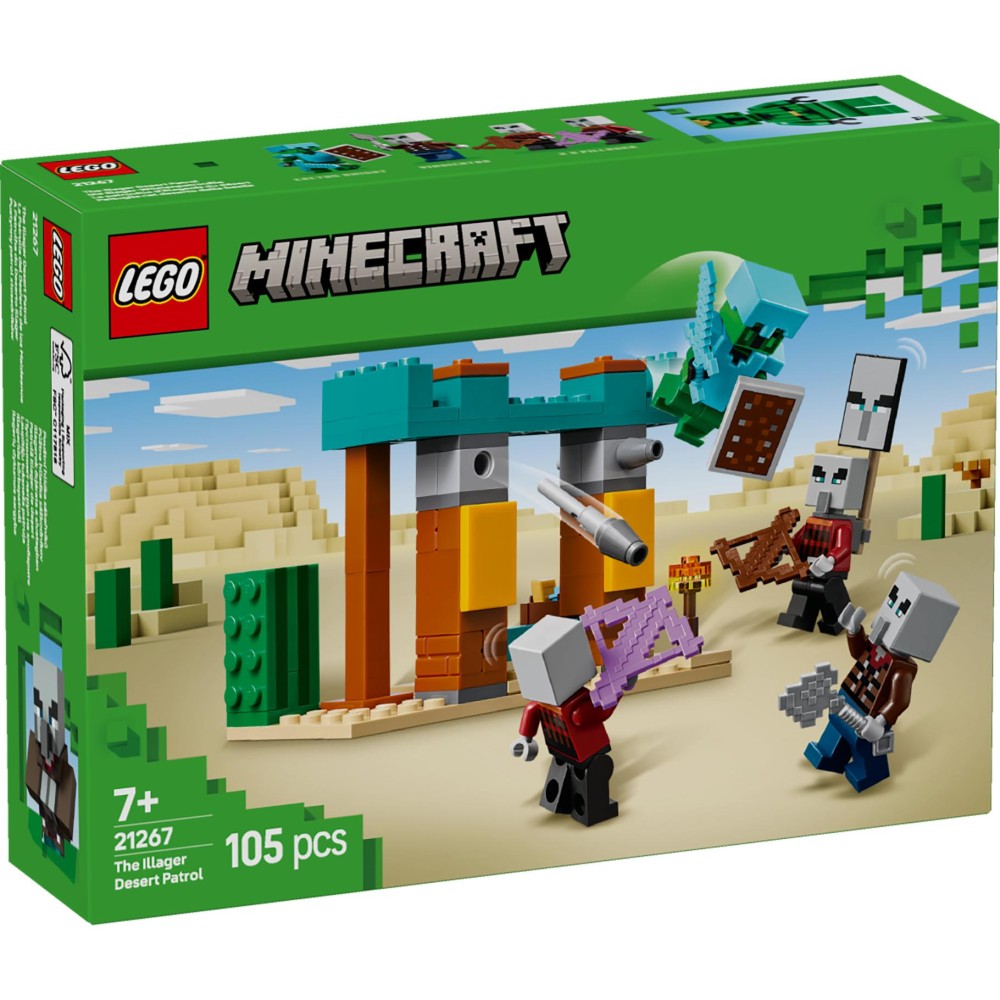 LEGO 21267 Minecraft The Ilagers in the desert