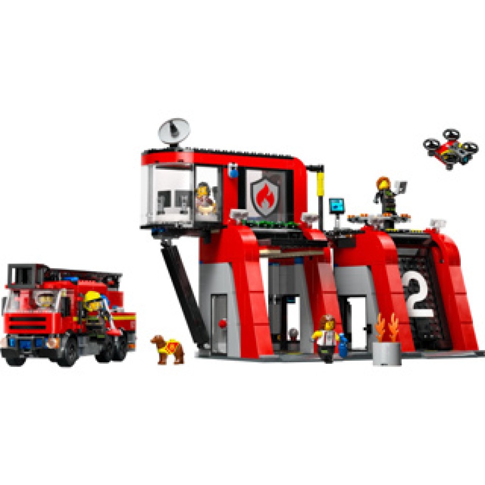 LEGO 60414 City Brandweerkazerne En Brandweerauto