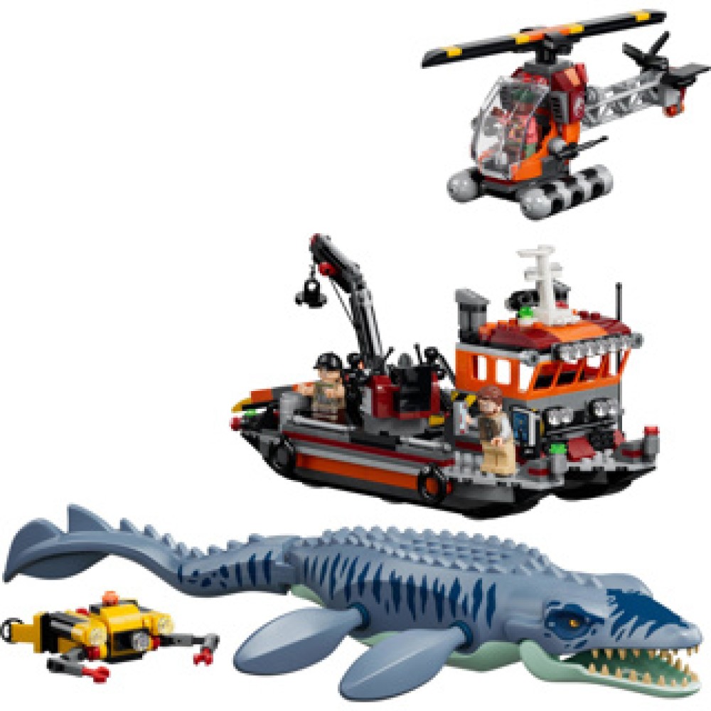 LEGO 77983 Jurassic World Mosasaurus Boat attack