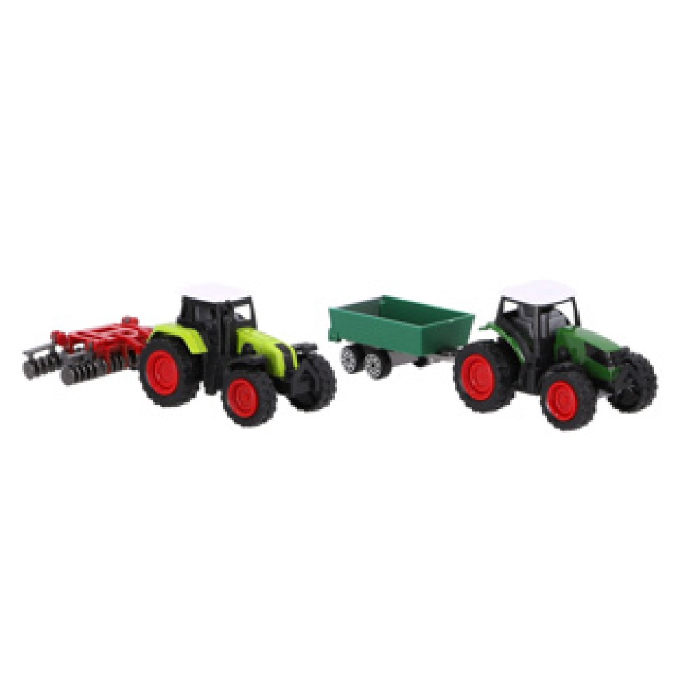 Boerderijset met 2 tractoren en 2 accessoires