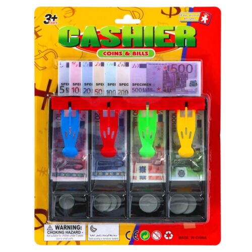 Speelgeld deluxe set munten & biljetten Euro's en Dollars assorti (assortiment – willekeurige uitvoering)
