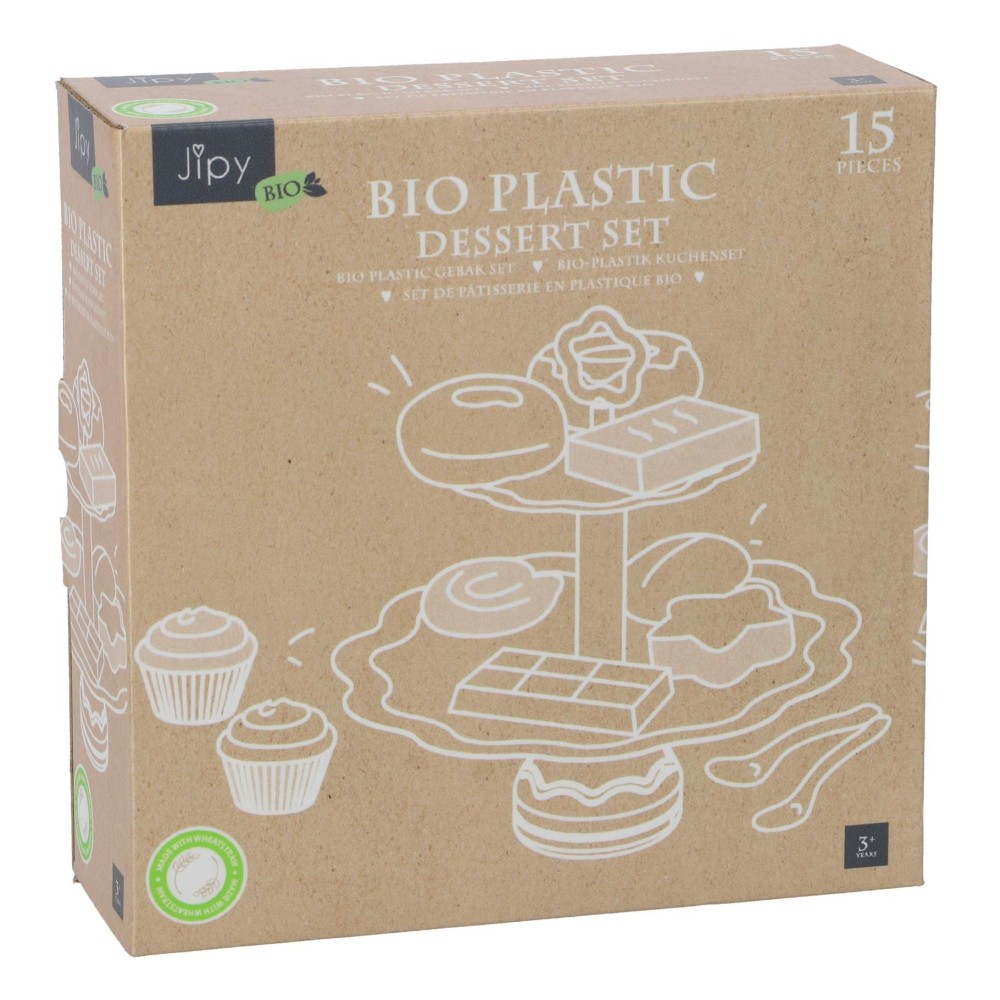 Jipy bio gebaks set etagere 15 delig