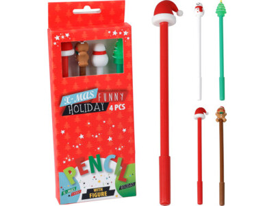 Pennenset kerst design 4sts