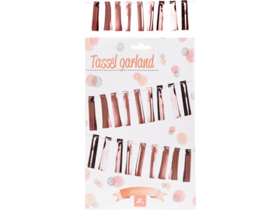 Tassel slinger 20 sts rose gou
