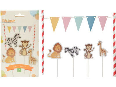 Cake topper set jungle design